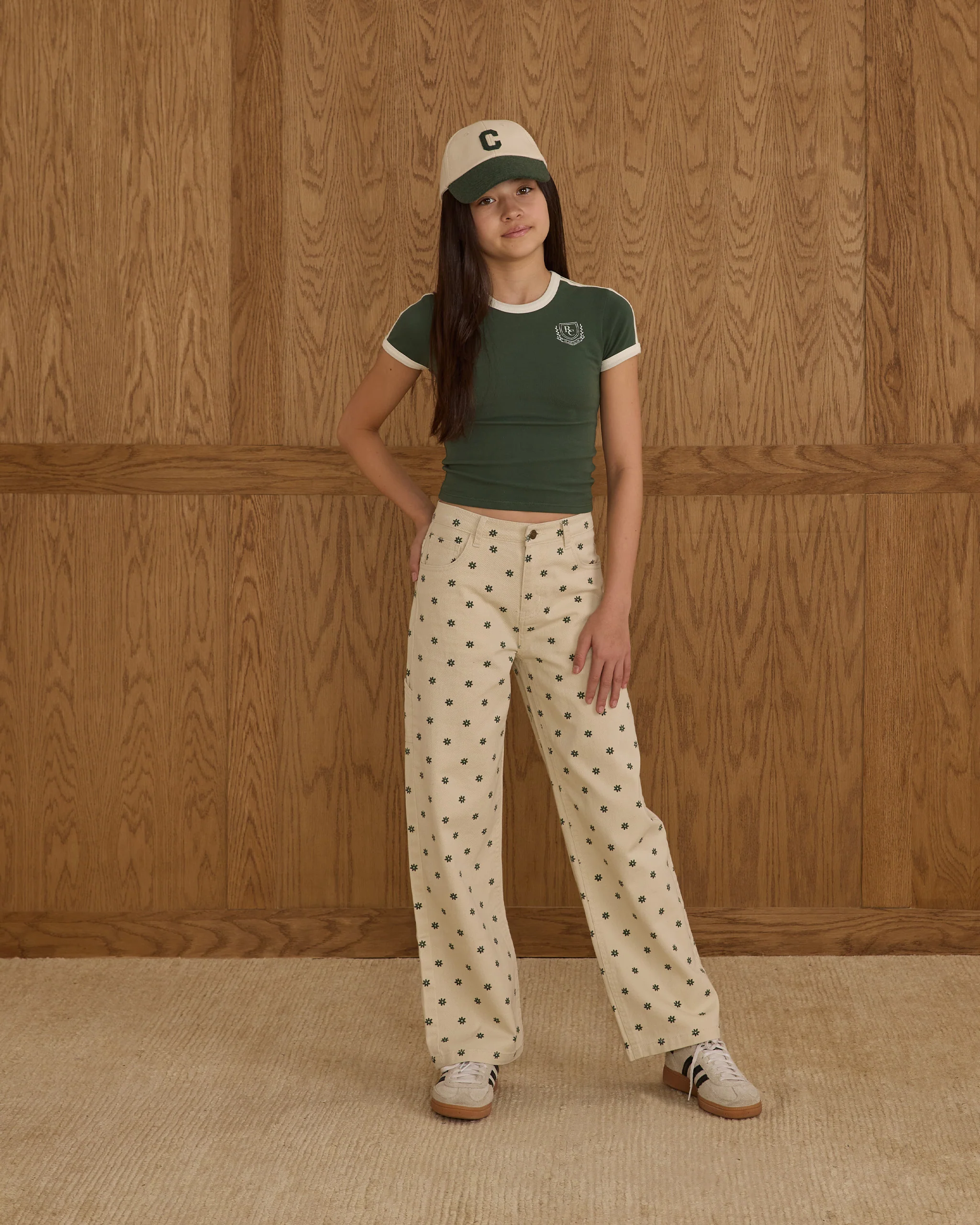 Teen Baggy Wide Leg Denim Mini Daisy