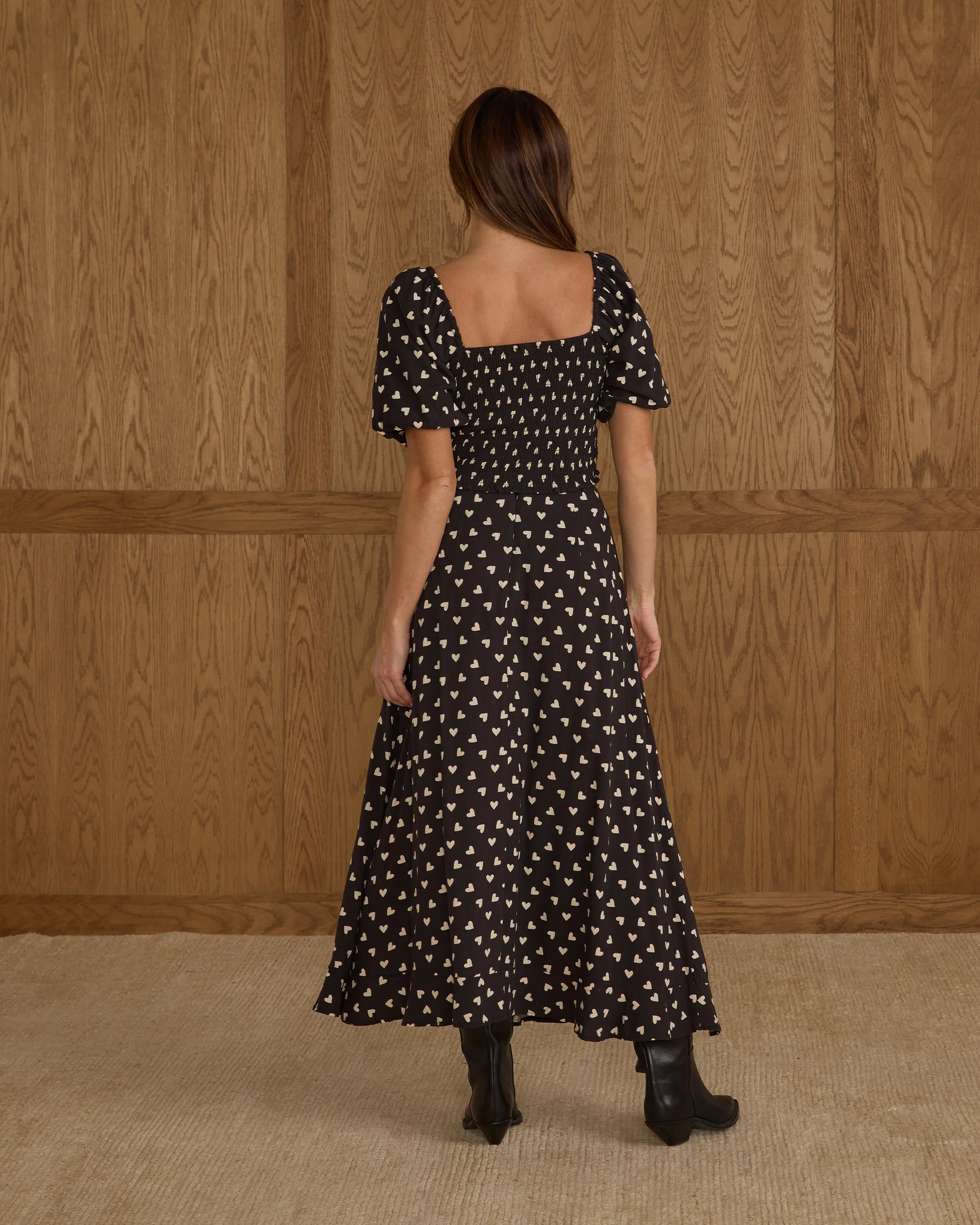 Women's Button Slit Skirt Hearts 2